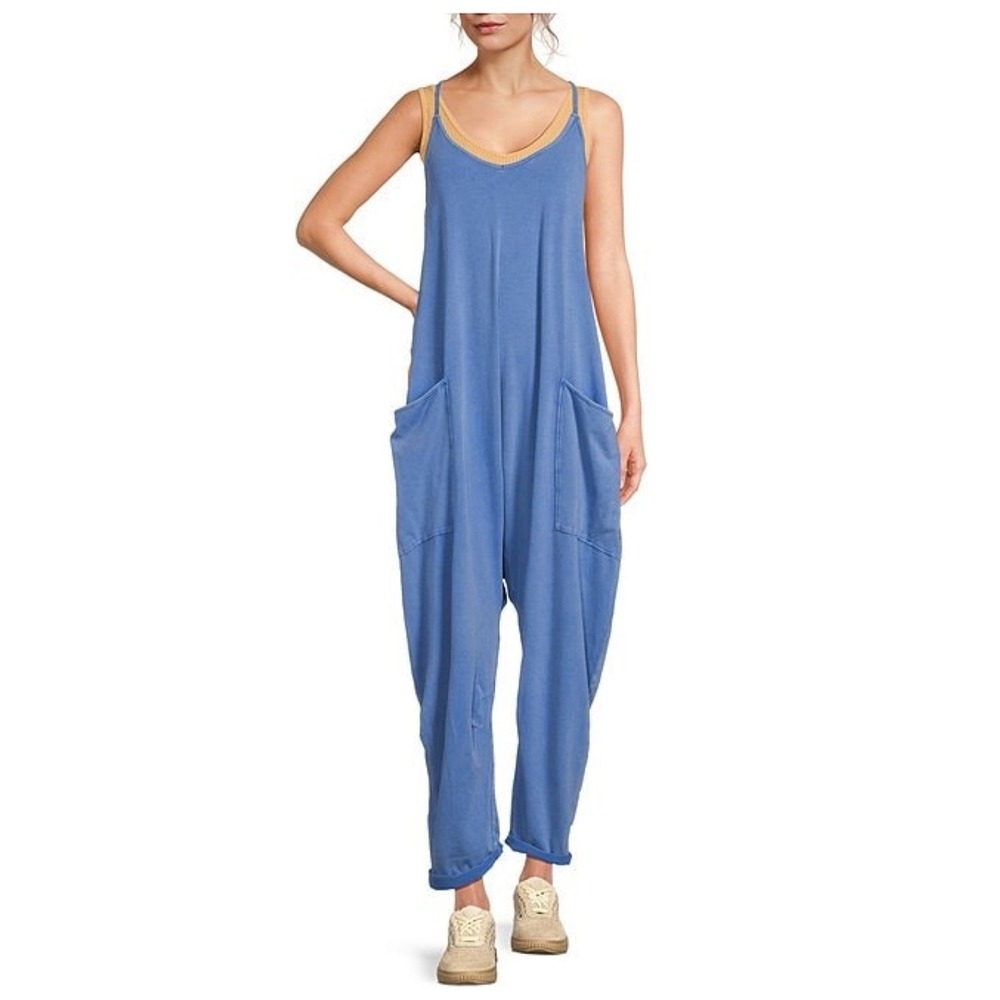 Free People Movement Hot‎ Shot Onesie jumpsuit Size XS riviera blue